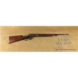 Winchester Model 1886 take-down rifle with rare  stainless steel 22" round barrel, period custom  st