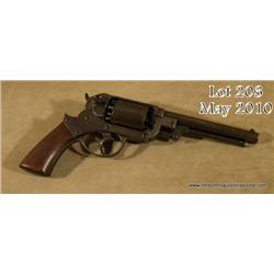 Scarce Starr Model 1858 DA percussion revolver  (approx. 3,000 made between 1858-1860), .36 cal.,  6