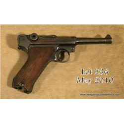 Luger semi-auto pistol dated 1940 on the top of  the frame, Nazi proofed (including the gun’s  magaz