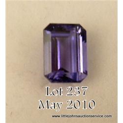 A very fine investment/ collector’s quality loose  intense blue Emerald cut Tanzanite weighing 7.48 