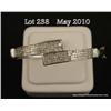 Image 1 : A one of a kind 14 karat white gold ladies custom  made bangle bracelet invisible set with over 200 