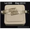 Image 2 : A one of a kind 14 karat white gold ladies custom  made bangle bracelet invisible set with over 200 