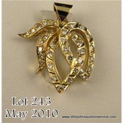 One diamond pendant set with 33 single cut  diamonds (approx. wt. 1.00ct). Est. $1,000-$2,000.