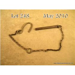 U.S. Army brass revolver storage device for  hanging a Colt SAA cavalry model or Smith & Wesson  Sch