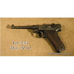 DWM 1906 American Eagle Luger semi-auto pistol,  7.65mm cal., 4-3/4” barrel, military blue finish,  