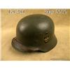 Image 2 : WWII German M40 double decal field police combat  helmet. Helmet retains approx. 95% of the original