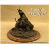Image 1 : Original bronze of Indian fighting buffalo on  horseback by Jack Bryant #1 of only 10. Measures  app