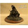 Image 2 : Original bronze of Indian fighting buffalo on  horseback by Jack Bryant #1 of only 10. Measures  app