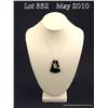 Image 1 : Exquisite 10 karat white gold ladies custom made  designer pendant set with a finely carved large  b