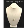 Image 1 : Nice 10 karat white gold ladies pendant set with a  center green Amethyst weighing approx. 7.00  car