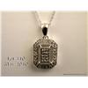 Image 2 : Beautiful 14 karat white gold ladies designer  pendant pave set with 32 round diamonds weighing  app