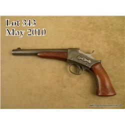 Remington Model 1871 Army Rolling Block pistol,  .50 cal., 8” round barrel, blue and case hardened  