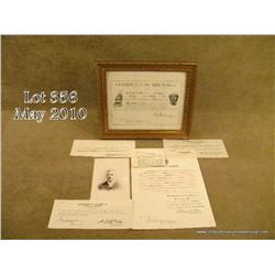 Lot of original documents and a cabinet photo  related to John Baty who served the U.S. Naval  Servi