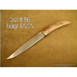 Custom handmade long knife marked “Byron Kehew,  Maker, Nevada City, California”; approx. 15”  overa