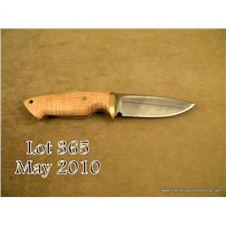 Custom handmade skinning knife marked “Byron  Kehew, Maker, Nevada City, California”; approx. 9”  ov