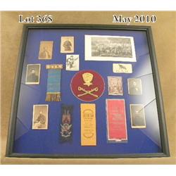 Nicely framed Civil War/G.A.R.-related collectible  artifacts including a number of period CDVs of  
