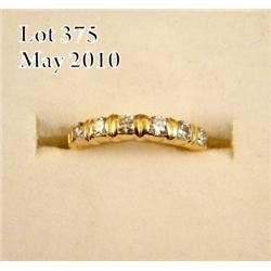 Ladies 18kt yellow gold ring with 6 diamonds,  approx. 0.50 carat. $300-$600.