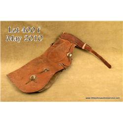 J.W. Kirwan, Douglas, WYO. Maker marked child’s  leather chaps with conchos in overall very good  co