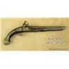 Image 1 : Mideastern flintlock pistol, approximately .60  cal., 10” ornamented iron barrel and lockplate,  ext