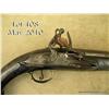 Image 2 : Mideastern flintlock pistol, approximately .60  cal., 10” ornamented iron barrel and lockplate,  ext
