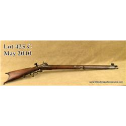 Swiss federal Schuetzen percussion target rifle,  .45 cal., 32” barrel, re-blued finish to barrel  t