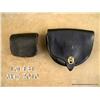 Image 1 : Two Civil War era leather pouches; the first is a  cap pouch in overall fair + to good condition wit