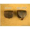 Image 1 : Lot of two Civil War era leather cap pouches; one  in overall fair + to good condition showing  remn