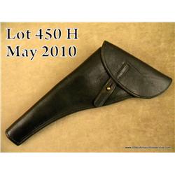 Commercial black leather flap holster for a Colt  SAA 7-1/2” revolver in overall good condition and 
