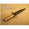 Image 1 : Great antique large hand-made unmarked Bowie  knife, approx. 14-1/2" overall with an 8-1/2"  blade a