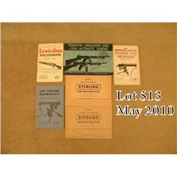 Lot of six original machine gun illustrated  manuals all in very good condition.  1. “The  Browning 