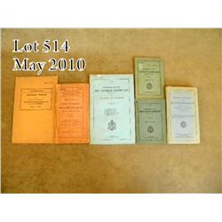 Six hard-to-find original military Handbooks and  Instruction Manuals for WW I and WW II era machine