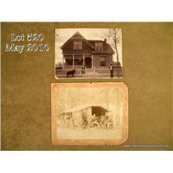 Lot of two large original cabinet photos, the  first being an important image showing four men,  thr