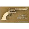 Image 1 : Custom engraved Colt SAA revolver, .45 cal.,  5-1/2” barrel, nickel finish, fire blued screws  and c