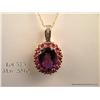 Image 2 : Spectacular 10 karat rose gold ladies pendant set  with a center oval Amethyst weighing approx. 2.50