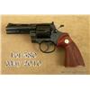 Image 1 : Colt Python DA revolver, .357 Magnum cal., 4”  barrel, blue finish, checkered Colt gold medallion  w