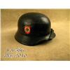 Image 2 : WWII German Civil Police Helmet. Retains approx.  85% of its original painted black finish and is  c
