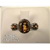 Image 2 : Gorgeous 10 karat white gold ladies ring set with  three fine color Citrines weighing approx. 2.00  