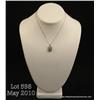 Image 1 : Splendid 10 karat white gold ladies pendant fine  set with 60 round and baguette cut diamonds  weigh