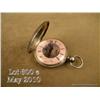 Image 1 : Sterling silver key wind pocket watch with  porcelain face showing what appears to be a GAR  reunion