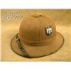 Image 2 : WWII German tropical sun helmet made of  canvas-covered cork. Complete with original  insignia, line