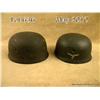 Image 1 : Lot of two paratrooper helmets; One has a detached  original liner, one has remnants of the original