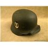 Image 1 : : M35 single decal Waffen SS combat helmet  retaining SS decal on the right side, and is  complete w