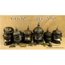 Lot of 22 imperial German spiked helmets all in  various stages of condition. Most helmets are  miss