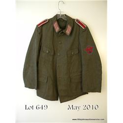 WWII German summer-weight fire protection/police  service tunic complete with all insignia including