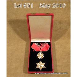 German Order of the Eagle with Swords, Second  Class in original case. Both neck order and breast  s