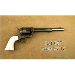 Colt SAA revolver, 32-20 cal., 7-1/2” barrel,  restored blue and case hardened finish, raised  carve
