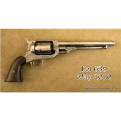 Whitney .36 cal., Navy revolver, period nickel  plated and martially inspected, #2278. The  revolver