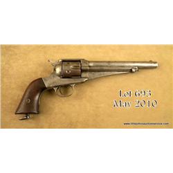 Remington model 1875 Egyptian contract .44 caliber  single action revolver. Grey patina finish, wood