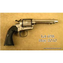Colt Bisley model Single Action revolver in .44-40  caliber, 5-1/2" barrel, factory nickel finish,  