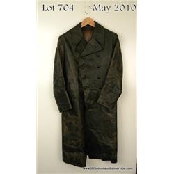 German military officer’s leather trenchcoat,  fully lined with grey rayon material. Complete  with 